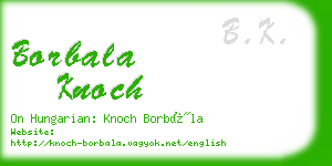 borbala knoch business card